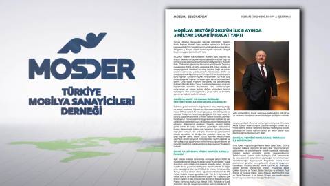 Mobilya Sektörü 2023'ün İlk 8 Ayında 3 Milyar Dolar İhracat Yaptı