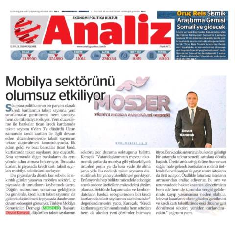 Kredi Kartlarında Taksit Sayısının Düşürülmesi Analiz Gazetesi Haberi