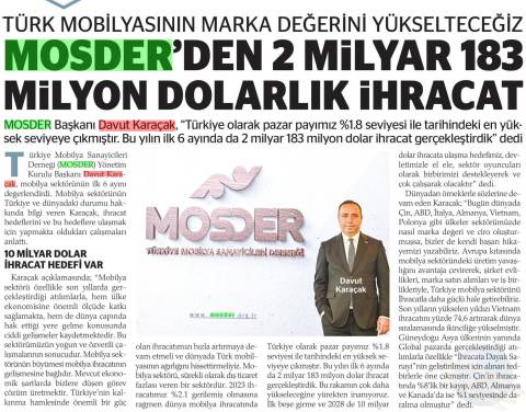Mobilya Sektörü 2024'ün İlk 6 Ayında 2 Milyar 183 milyon Dolar İhracat Gerçekleştirdi Analiz Gazetesi