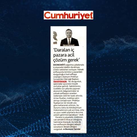 Mobilya Sektörünün Hedefi İhracatı 20 Milyar Dolara Çıkarmak Cumhuriyet Gazetesi