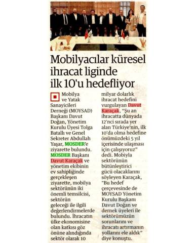 MOYSAD Yönetim Kurulu MOSDER’le Bir Araya Geldi 