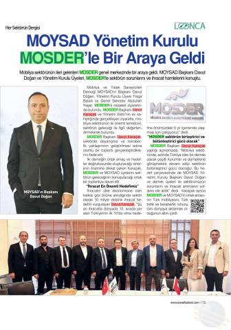 MOYSAD Yönetim Kurulu MOSDER’le Bir Araya Geldi Lonca Business